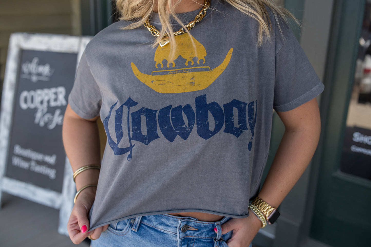 Crop Cowboy Corona Tee