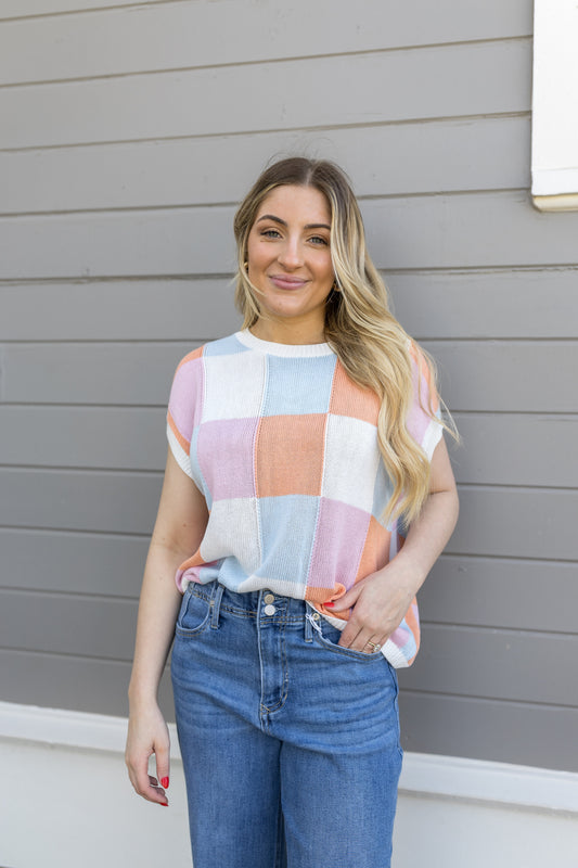 Sherbet Pastel Knit Top