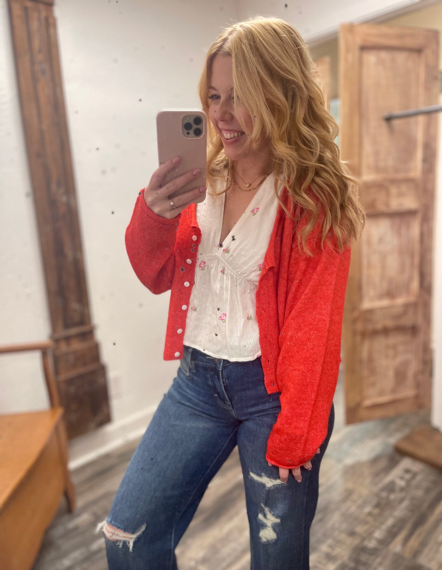 Basic Red Cardi