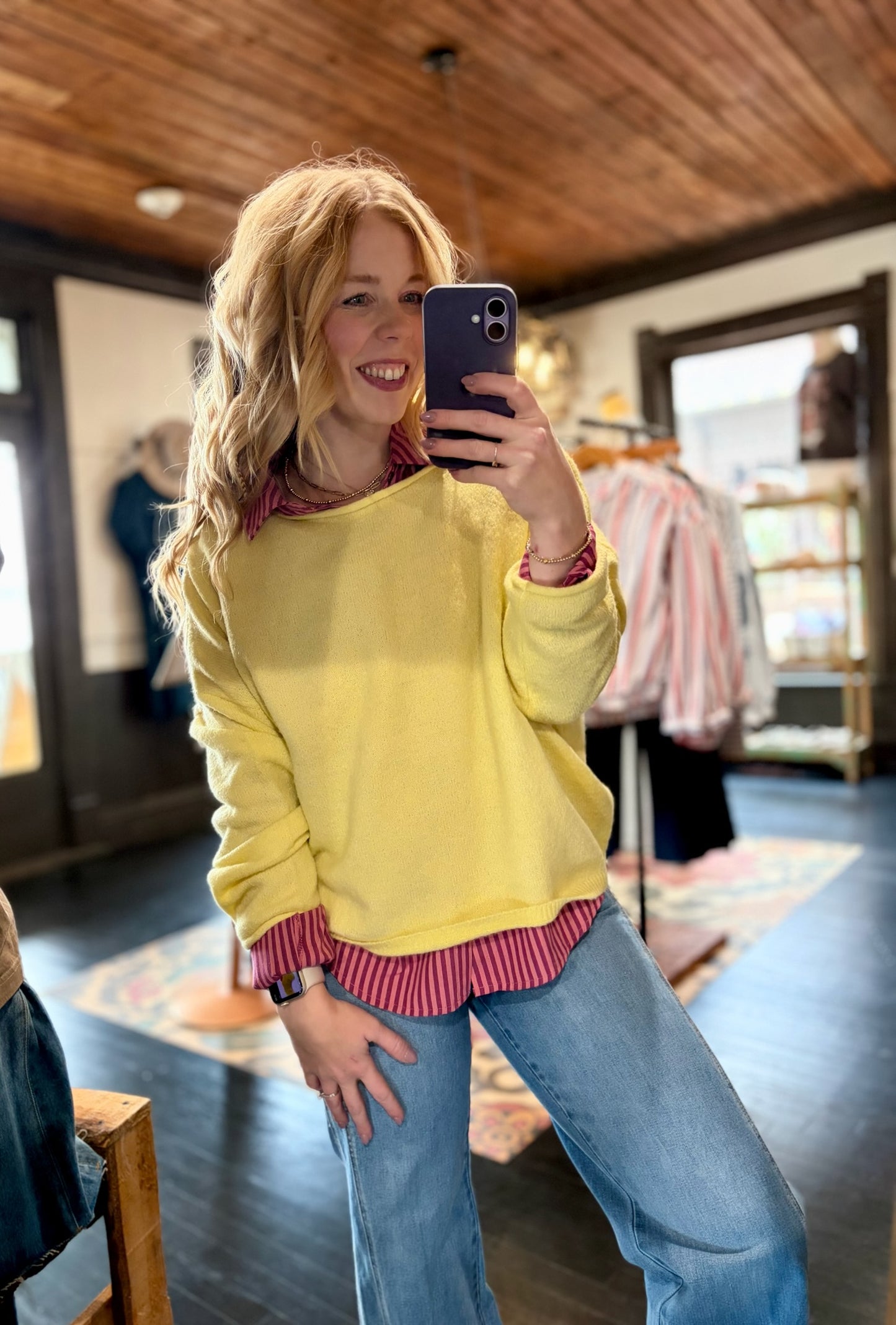 Sunset Stripe Button Down