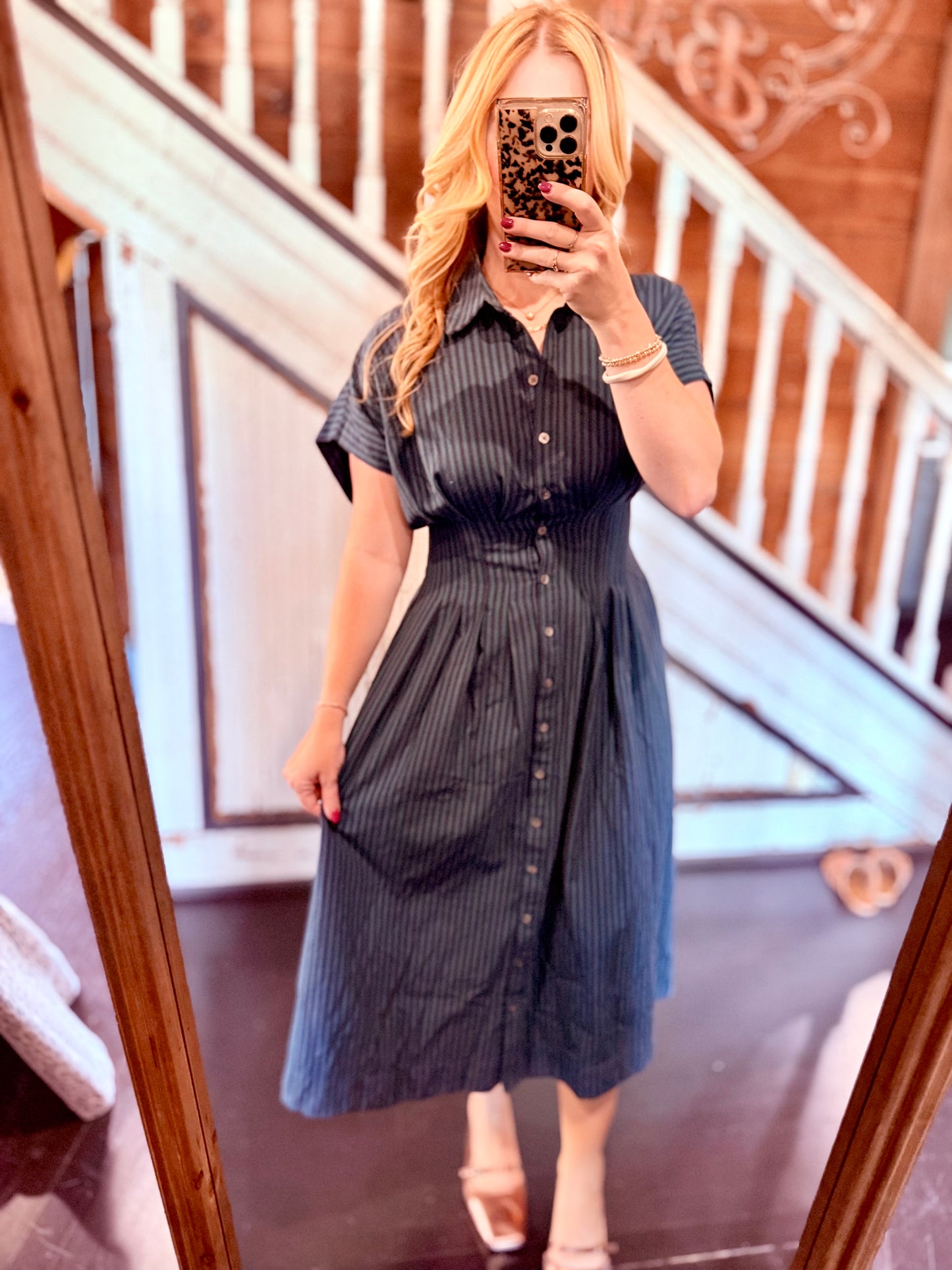 Falling Leaves Button Dress