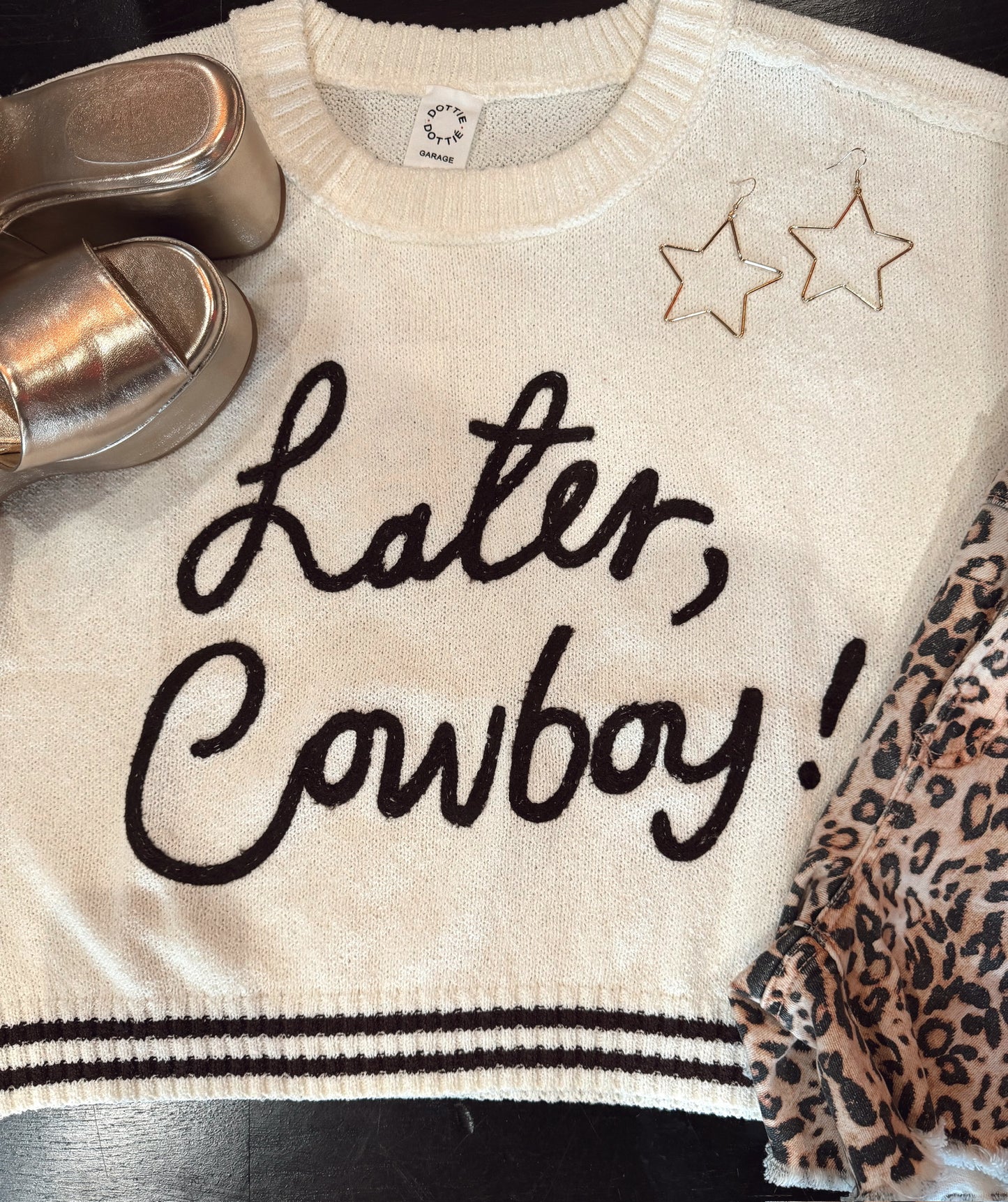 Later Cowboy Sweater Top