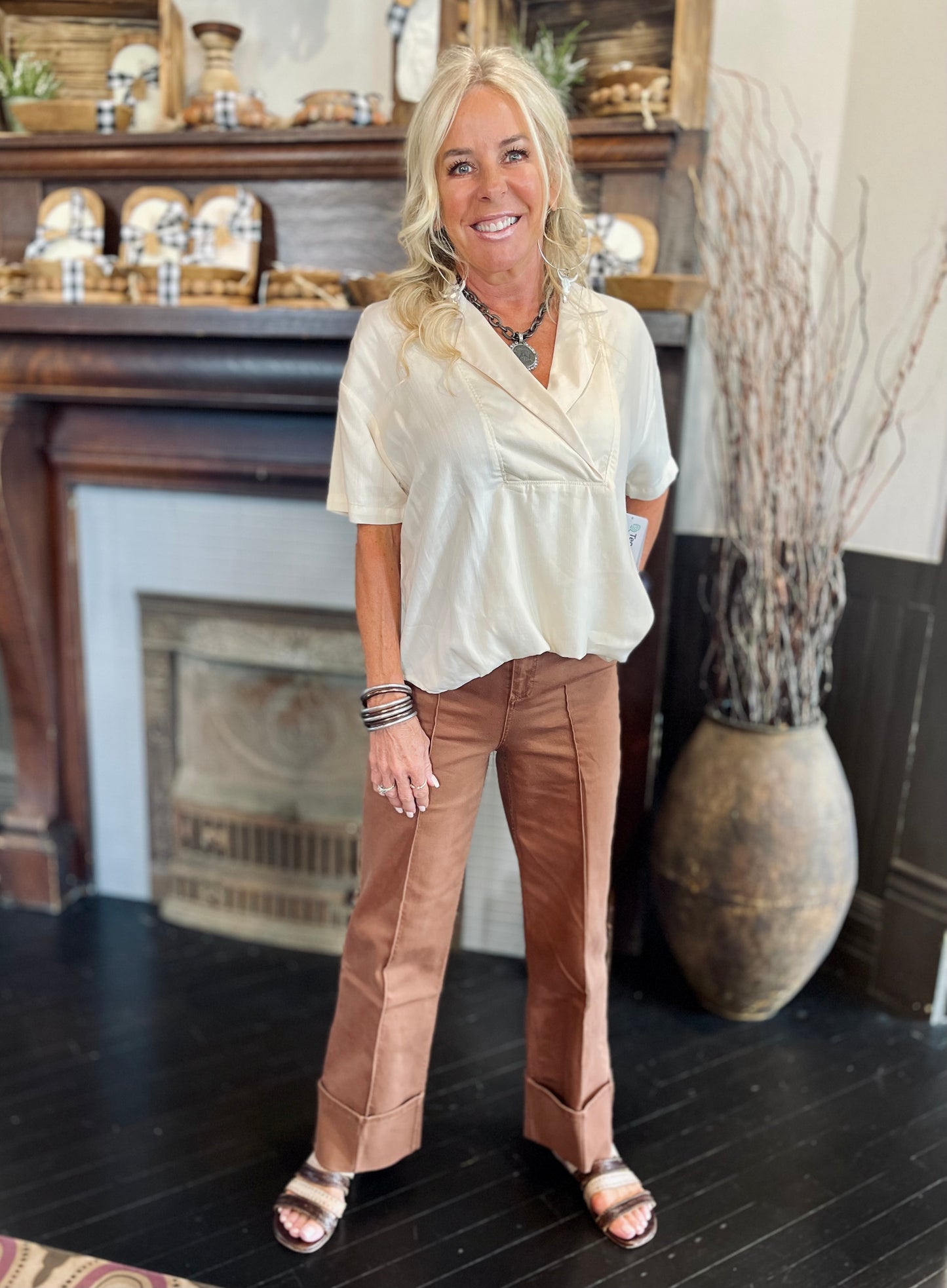 Chestnut Wide Leg Jean