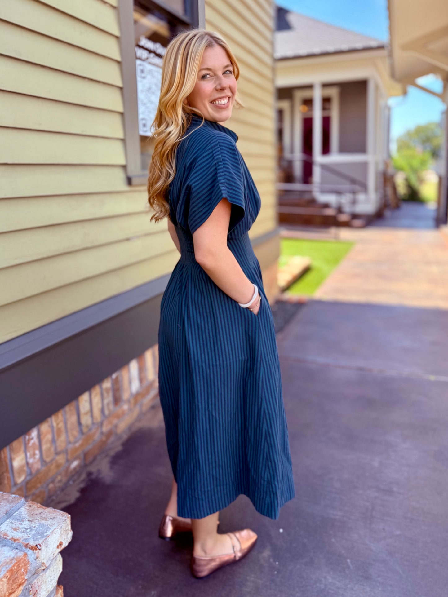 Falling Leaves Button Dress