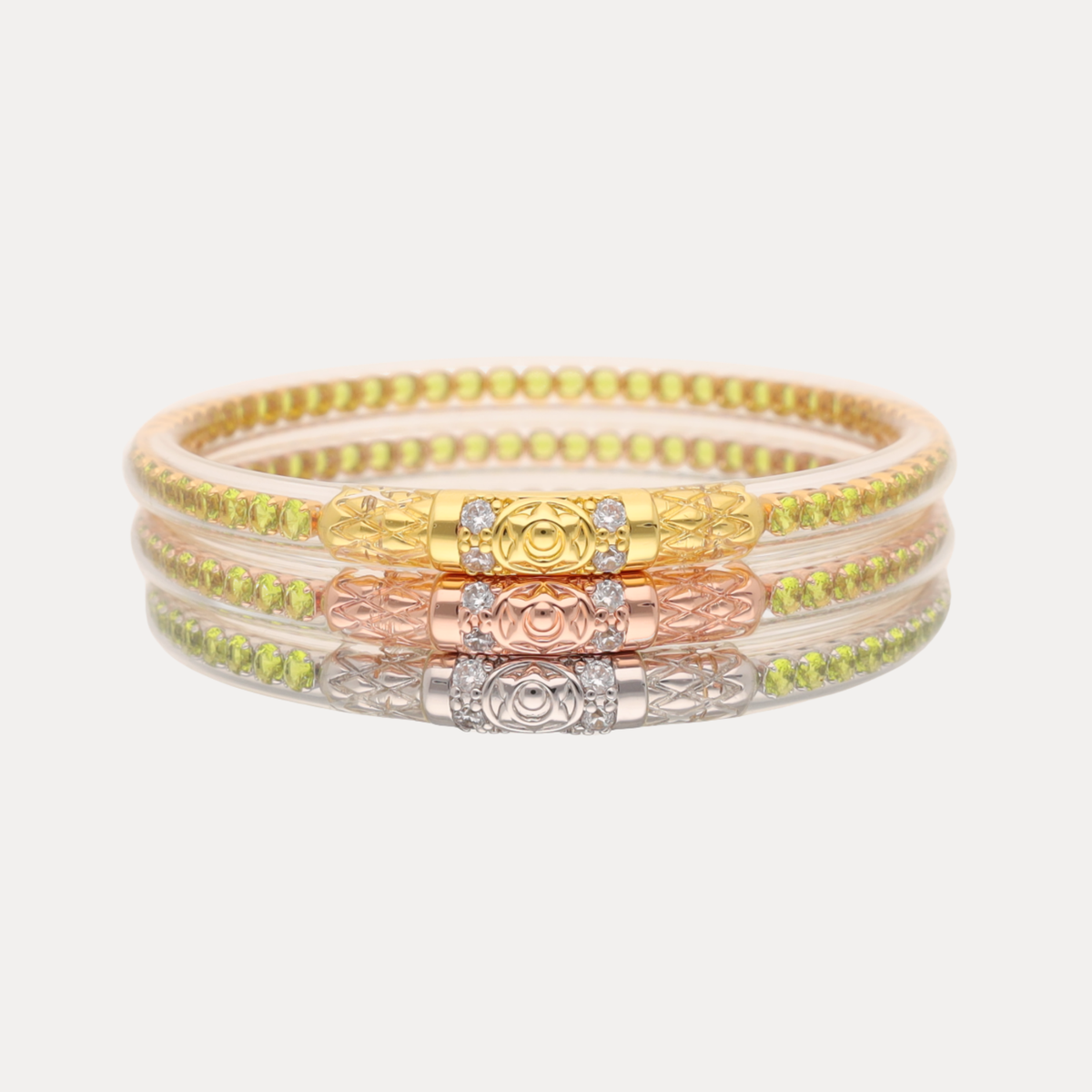 Three Queens All Weather Bangles in Peridot