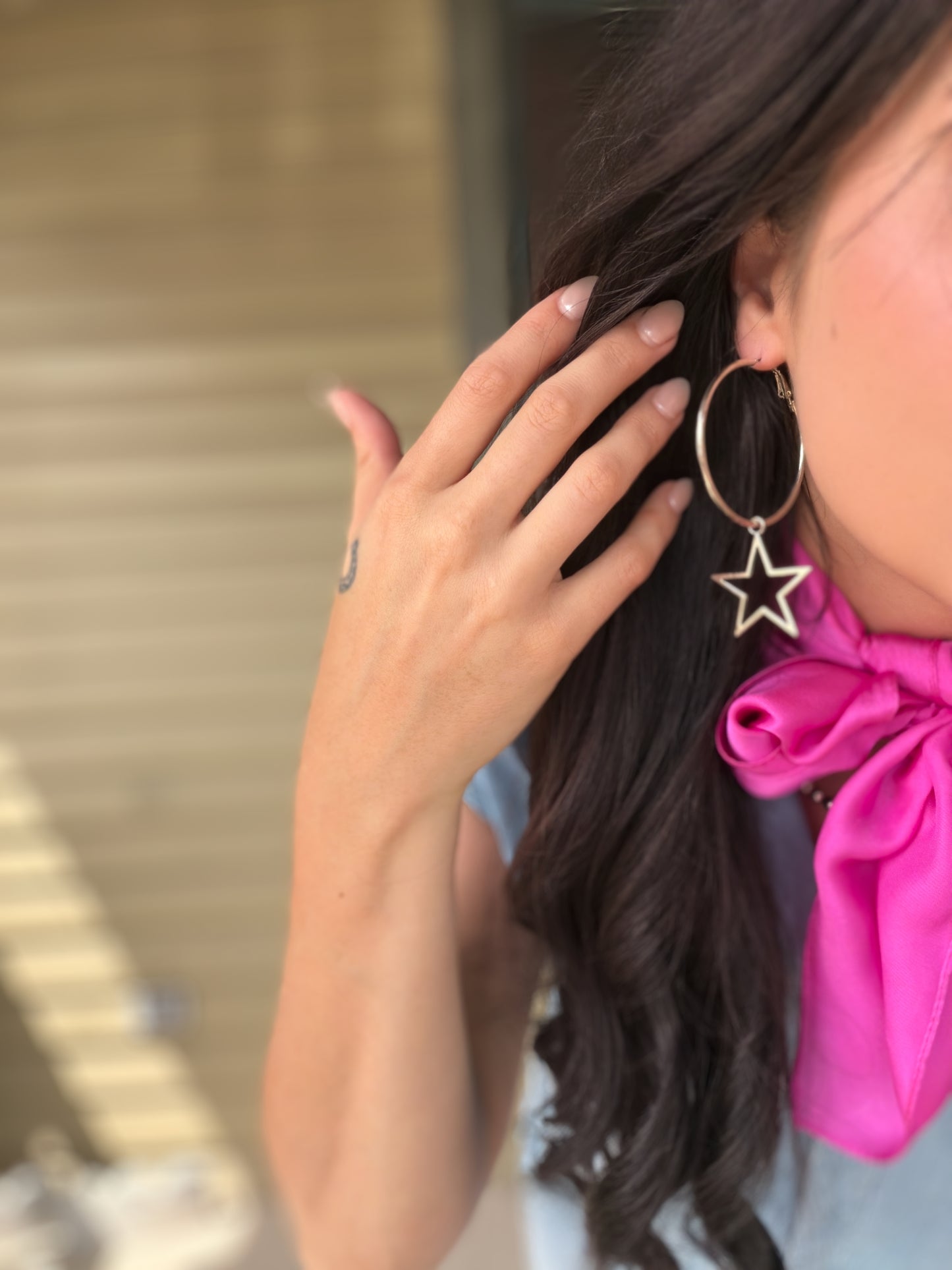 Silver Small Star Earrings