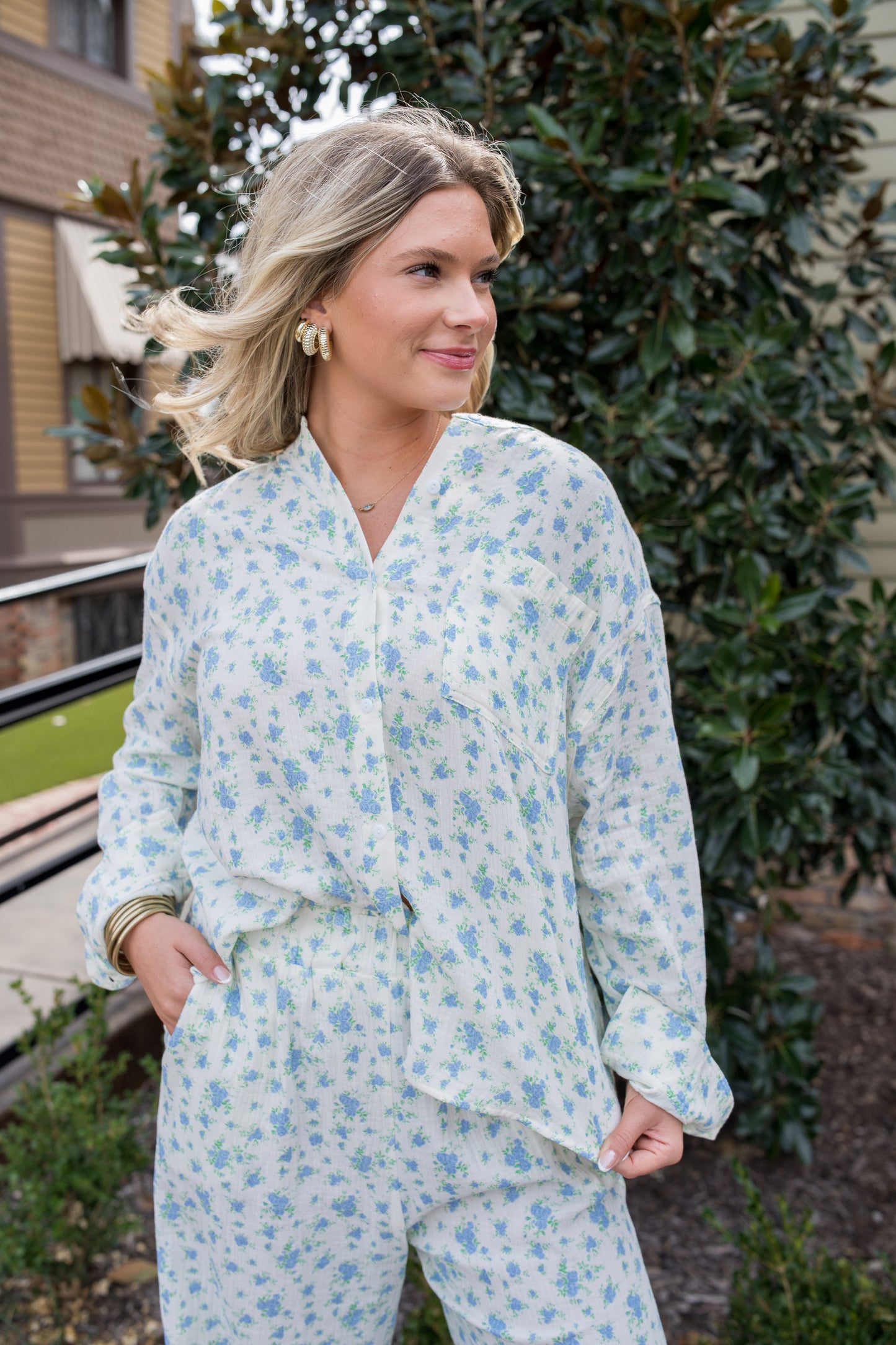 Blue Ditsy Spring Set
