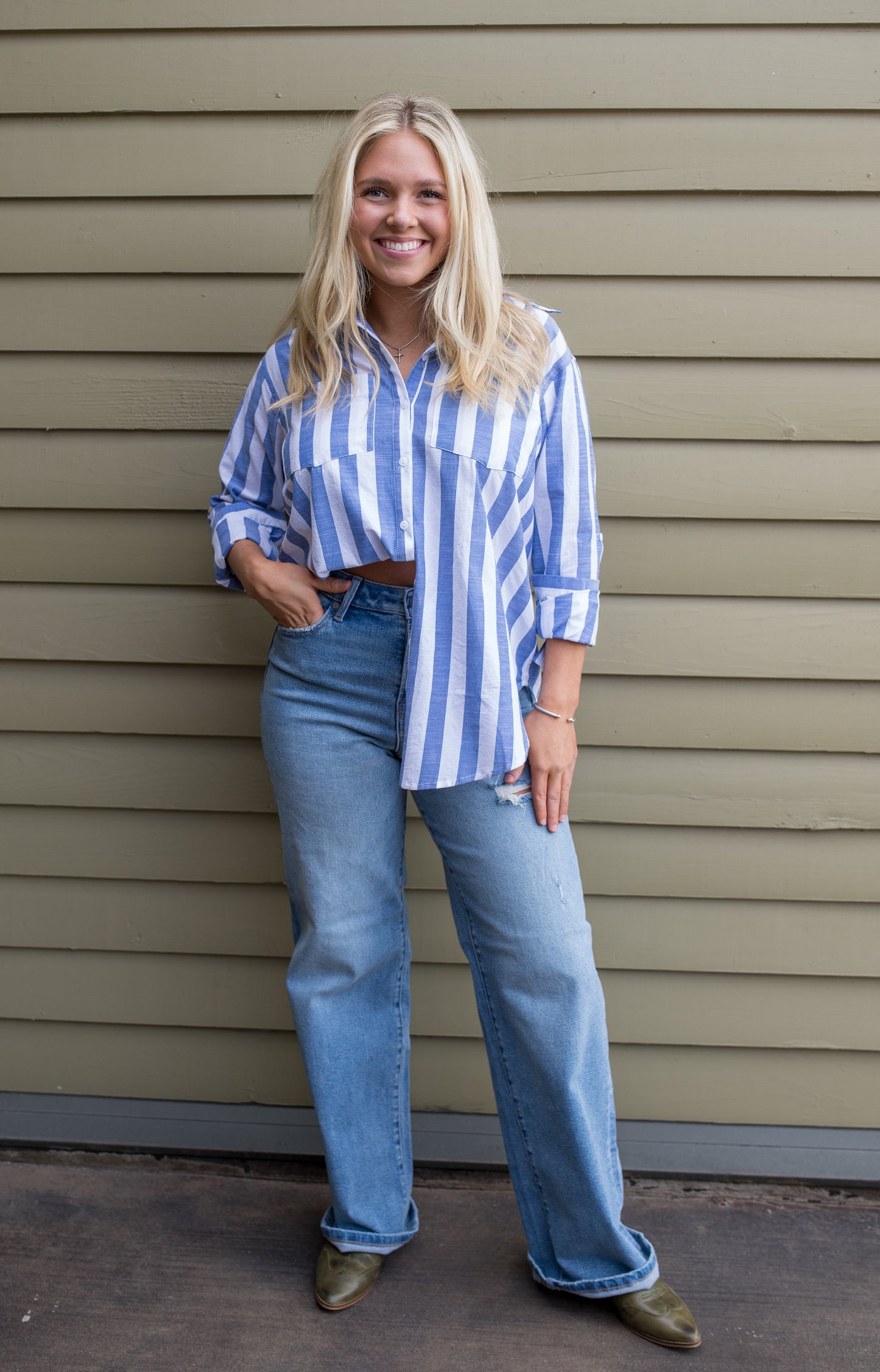 Harlow Stripe Button Down