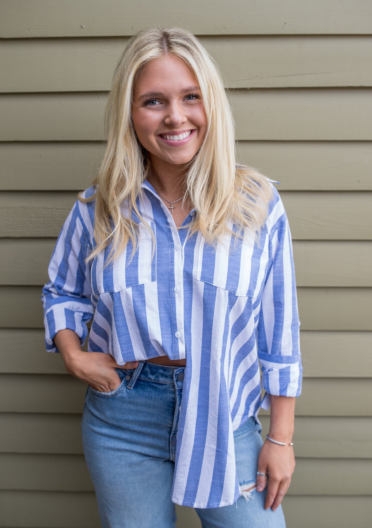 Harlow Stripe Button Down