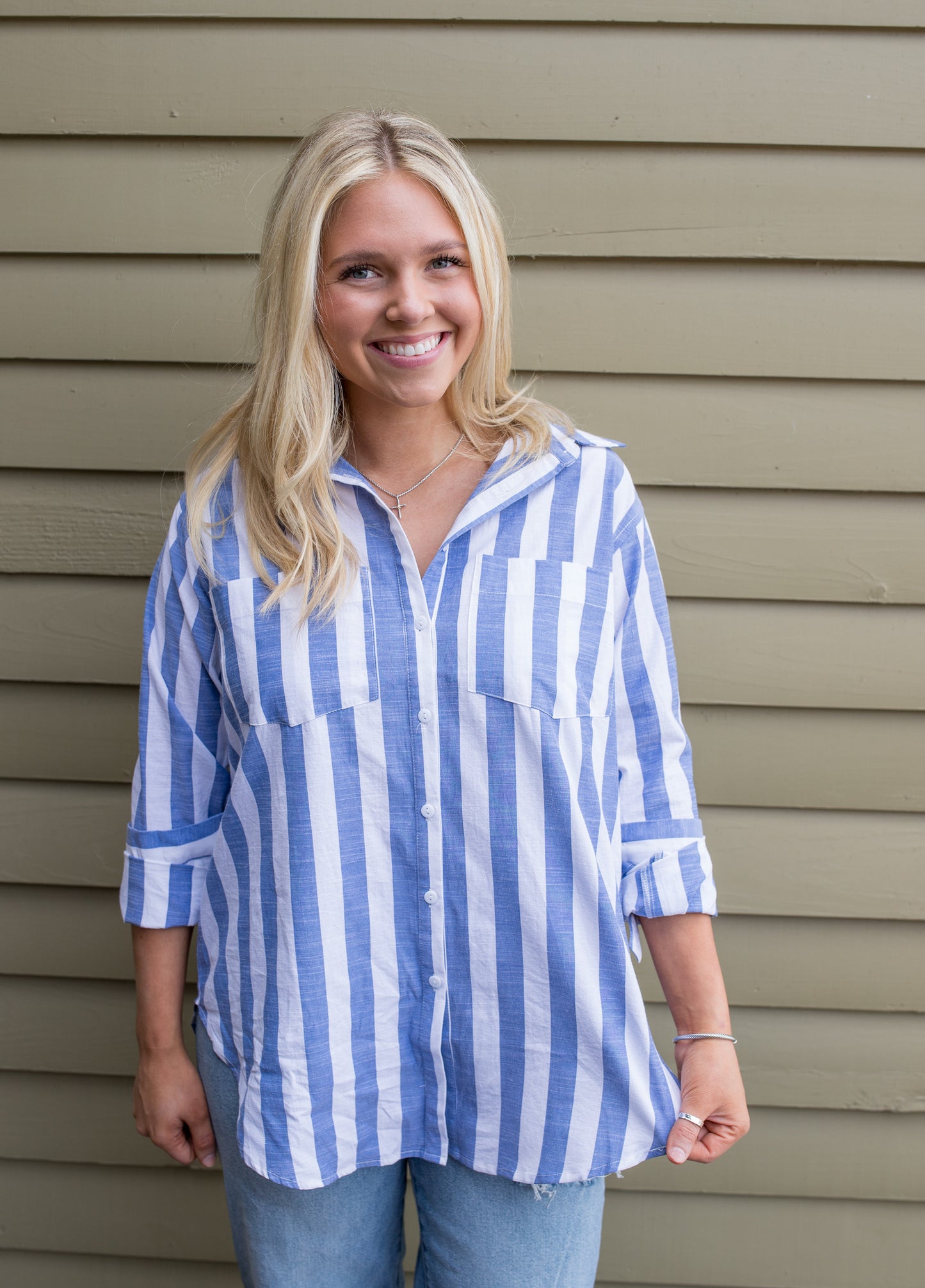 Harlow Stripe Button Down