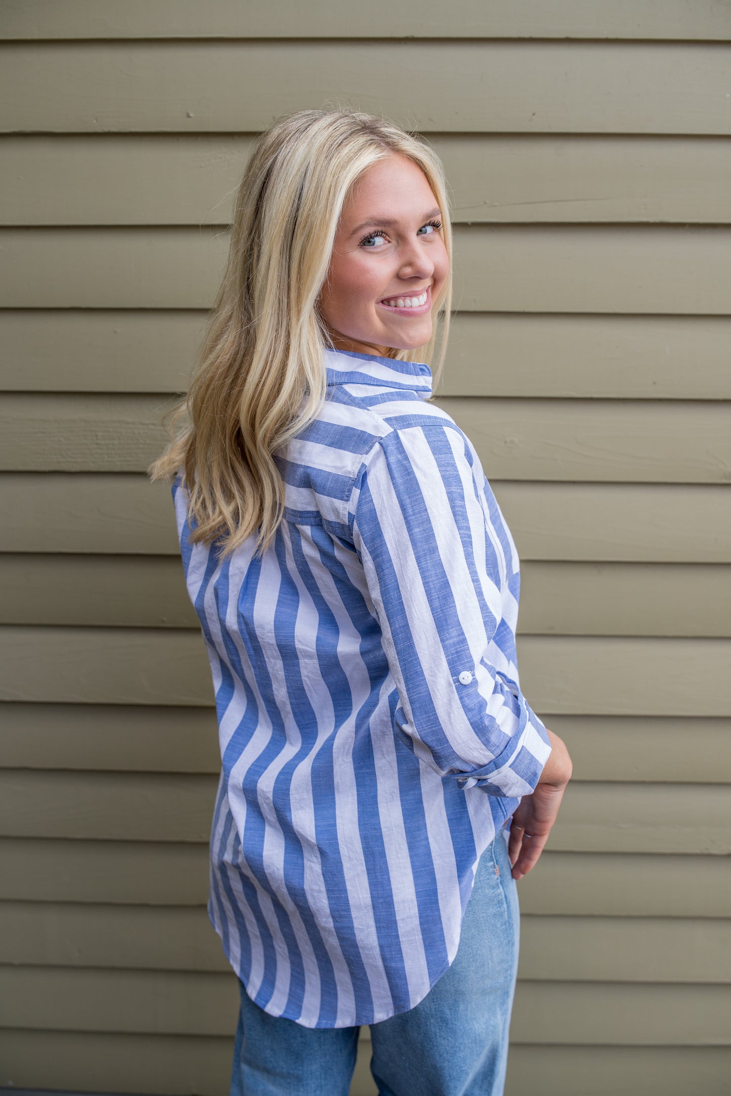 Harlow Stripe Button Down