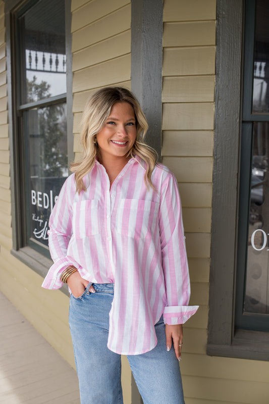 Harlow Stripe Button Down
