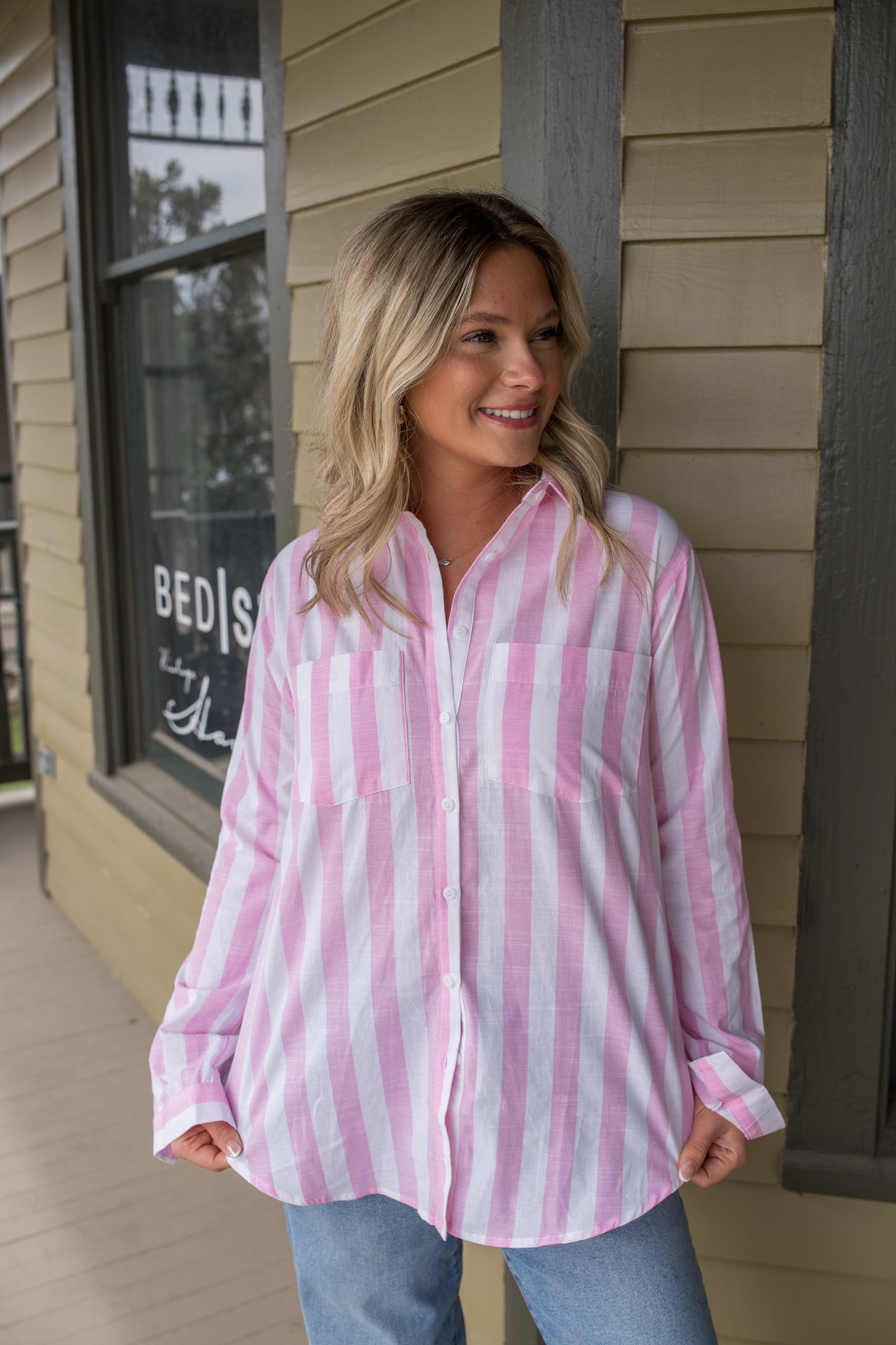 Harlow Stripe Button Down