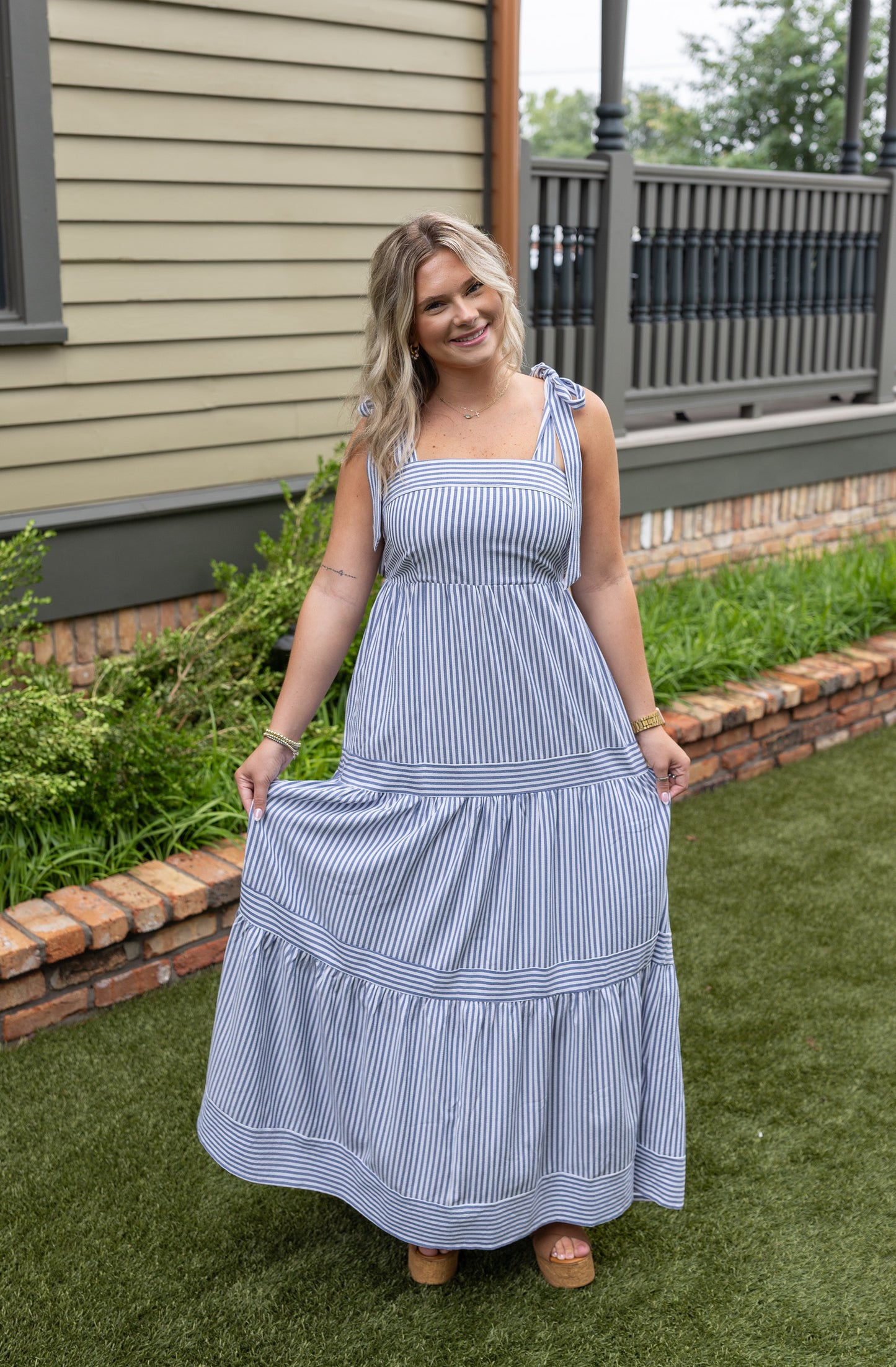 Navy Days Maxi Dress