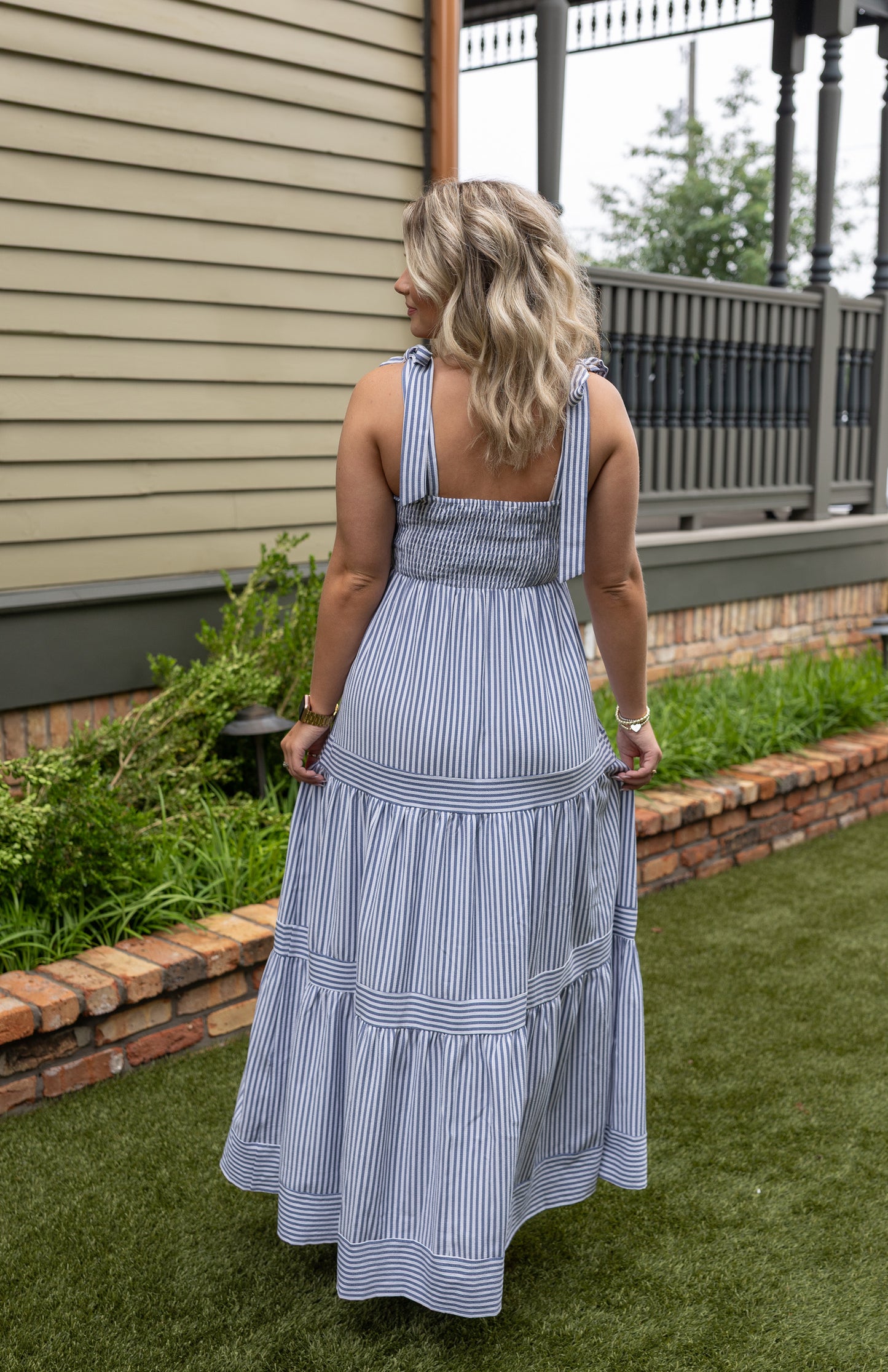Navy Days Maxi Dress