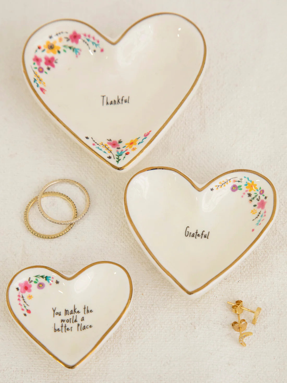Nesting Heart Trinket Dishes