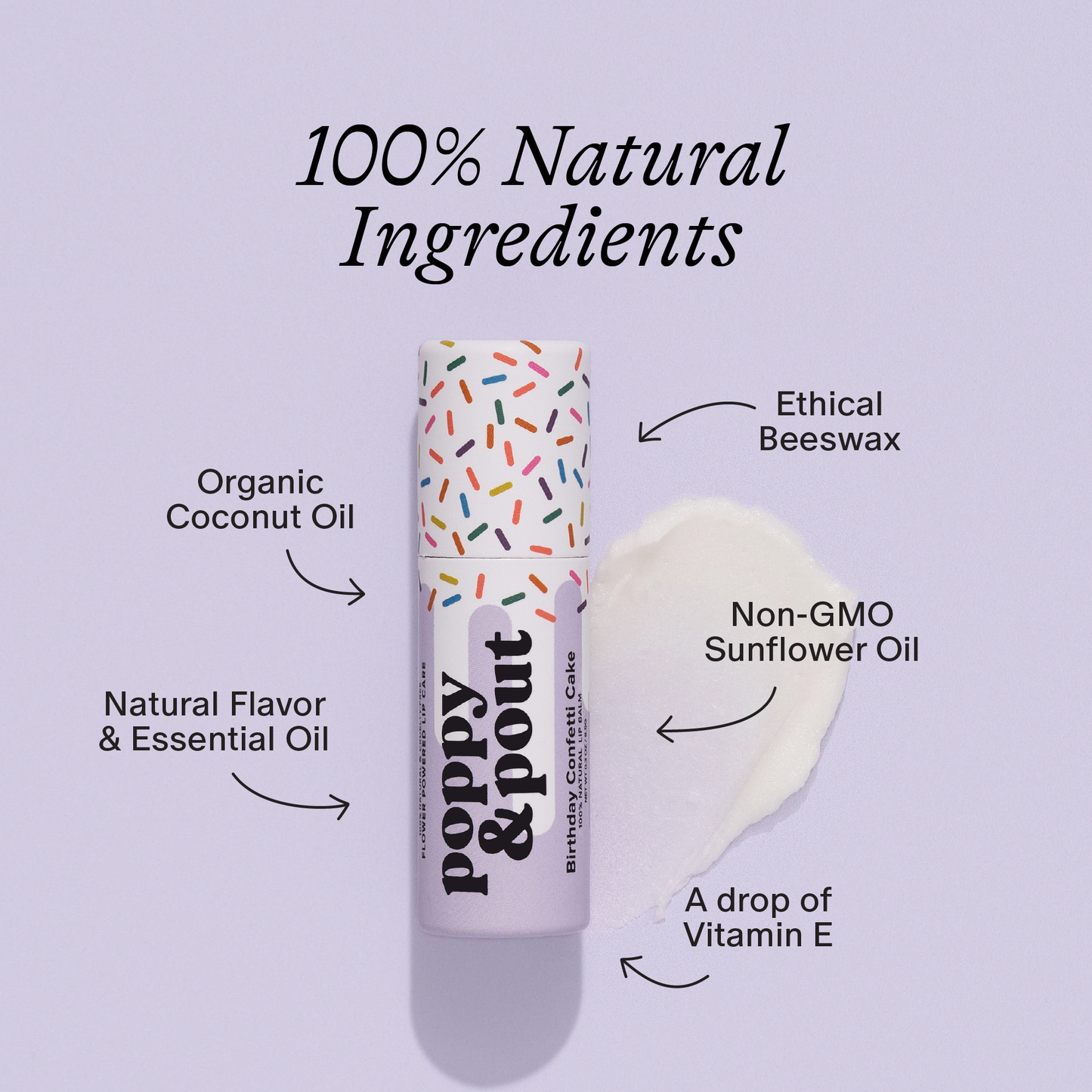 Poppy & Pout Lip Balm, Purple