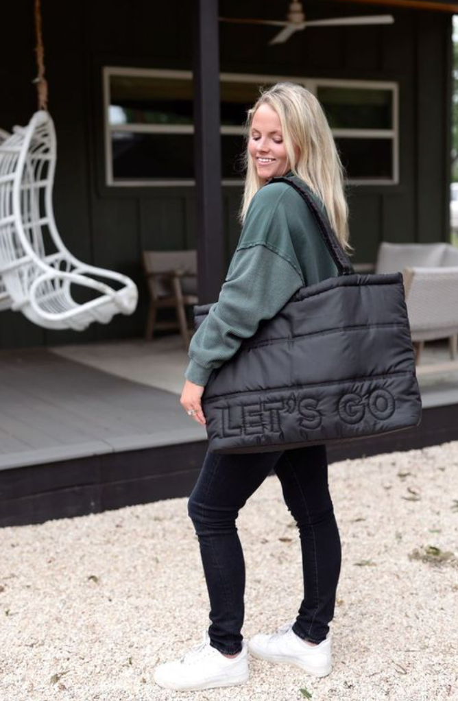Carry All Puffer Tote- Let's Go (Midnight)