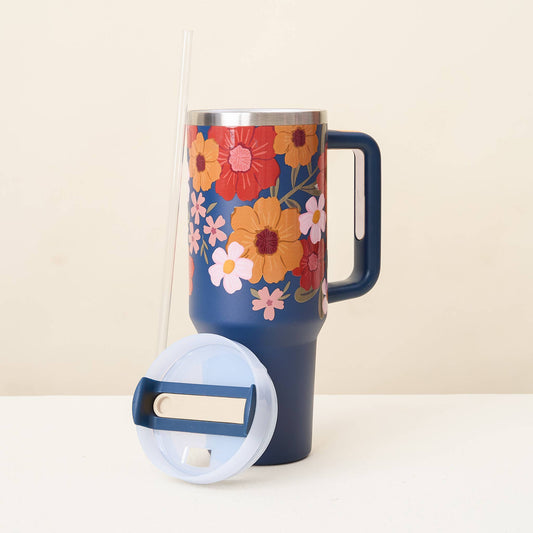 40oz Wild About You Navy Tumbler