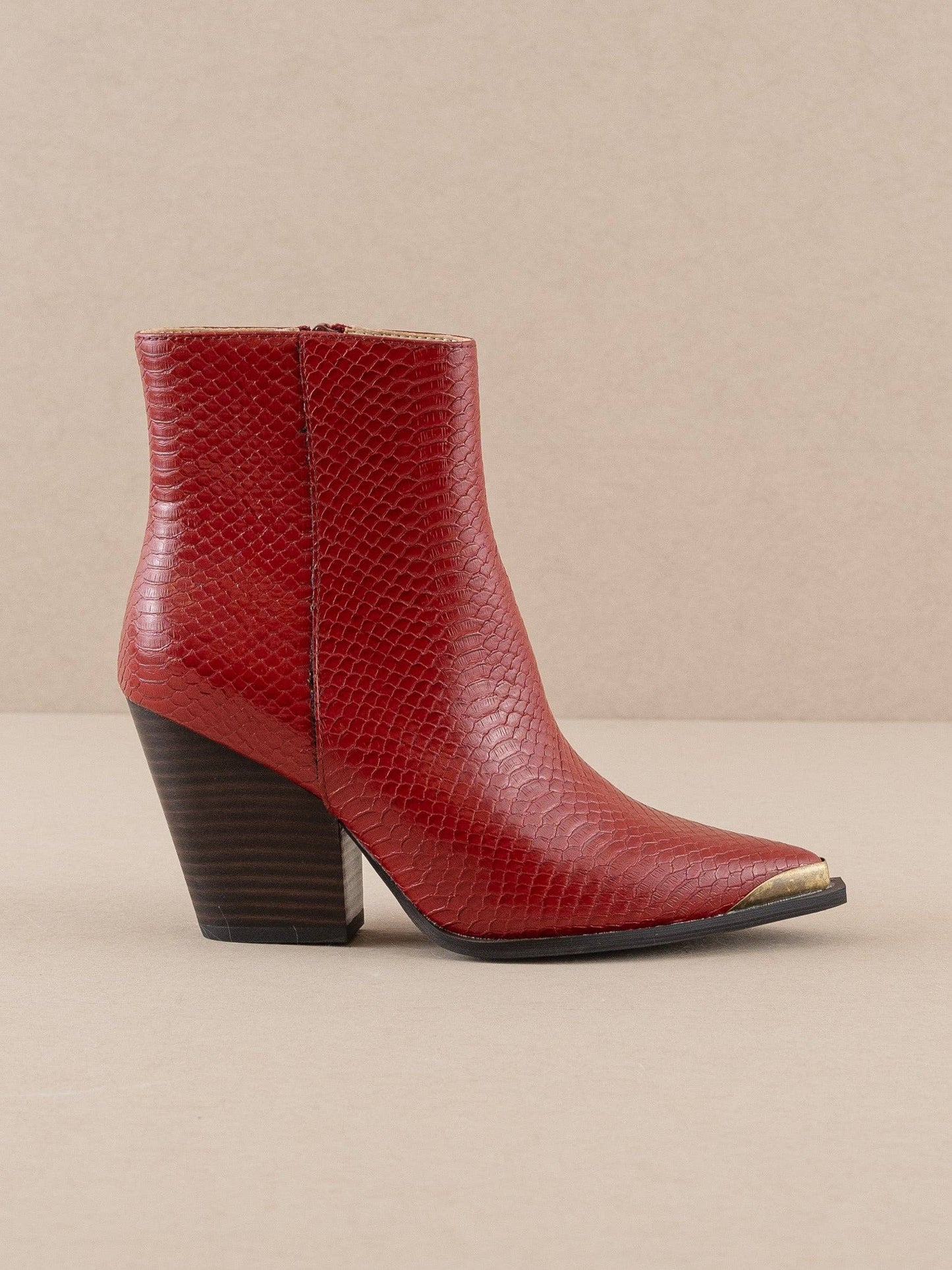 Frankie Red Pointed Toe Bootie