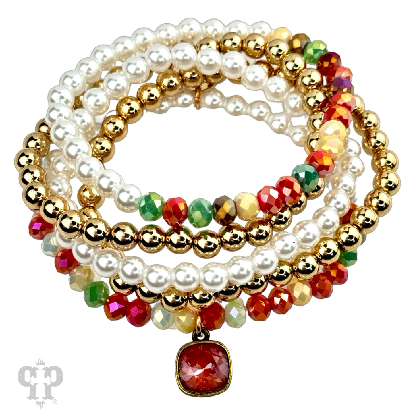 Five Strand Multi Bead Bracelet