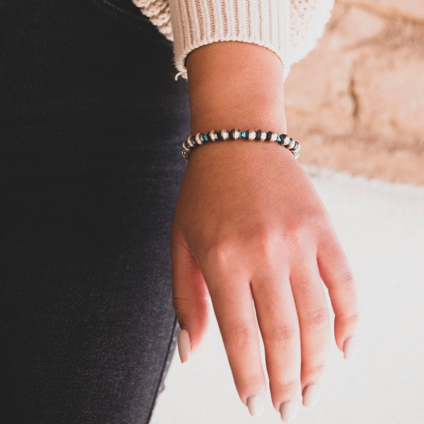 Turquoise Grand Pearls Bracelet (7mm)
