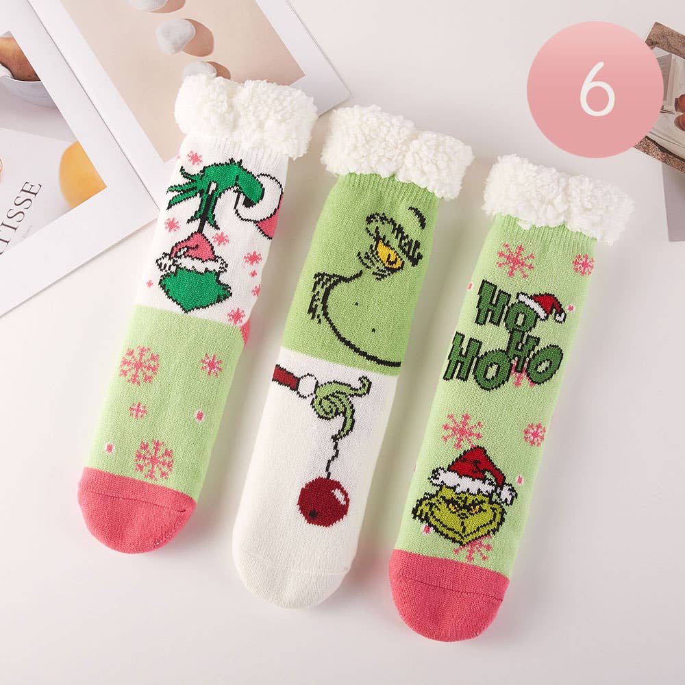 Holiday Grinch Socks
