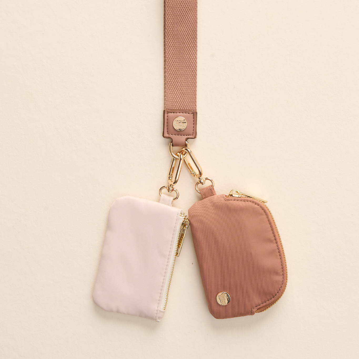 Dynamic Duo Wristlet-Beige