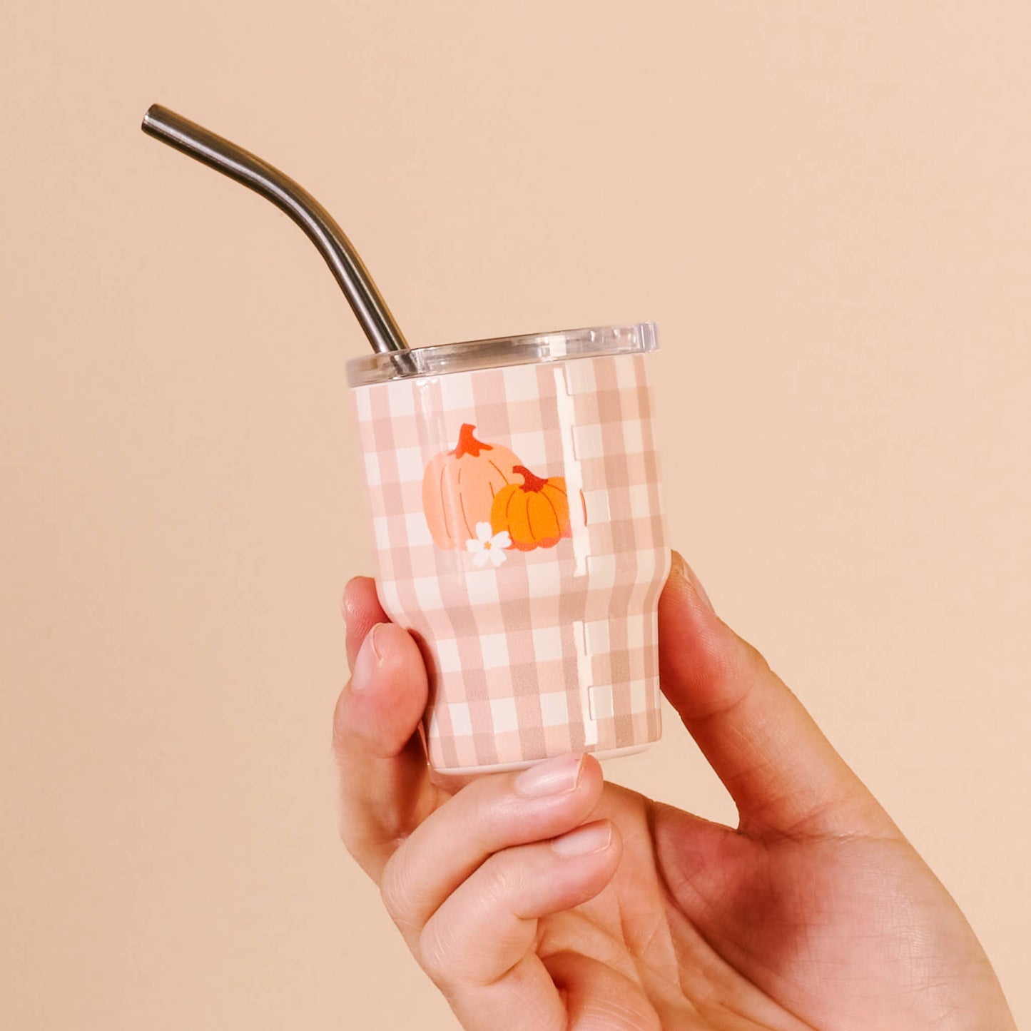 2 oz Tiny Tumbler-Pumpkin Gingham