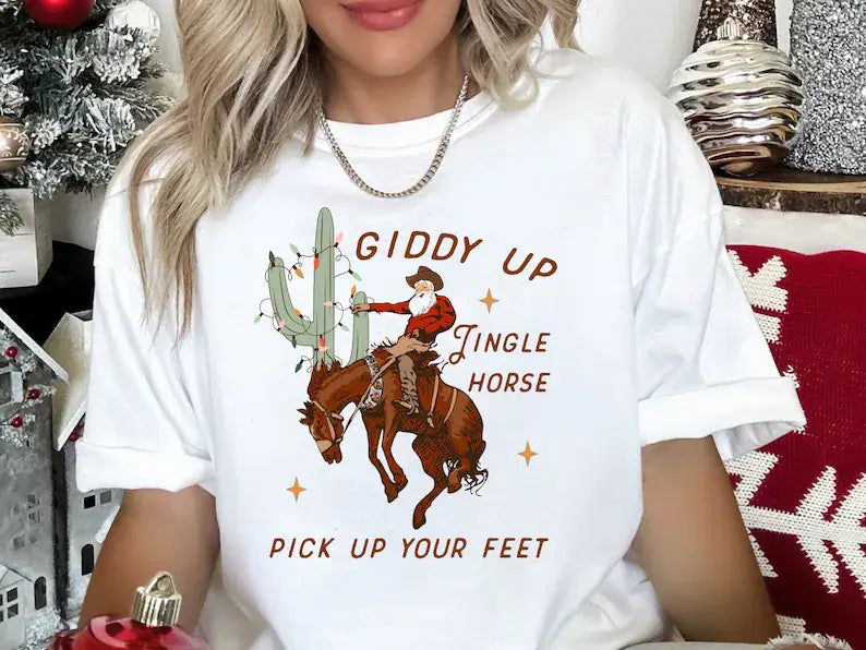 Giddy Up Jingle Horse Graphic Tee