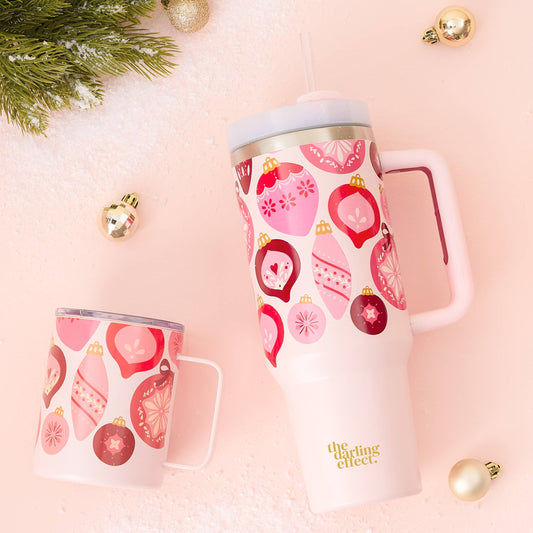 40oz Tumbler Merry Ornaments