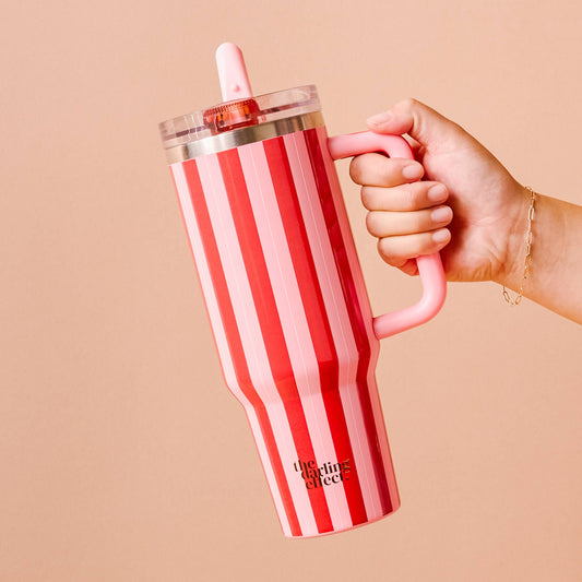 40 oz Flip Straw Tumbler Stripes