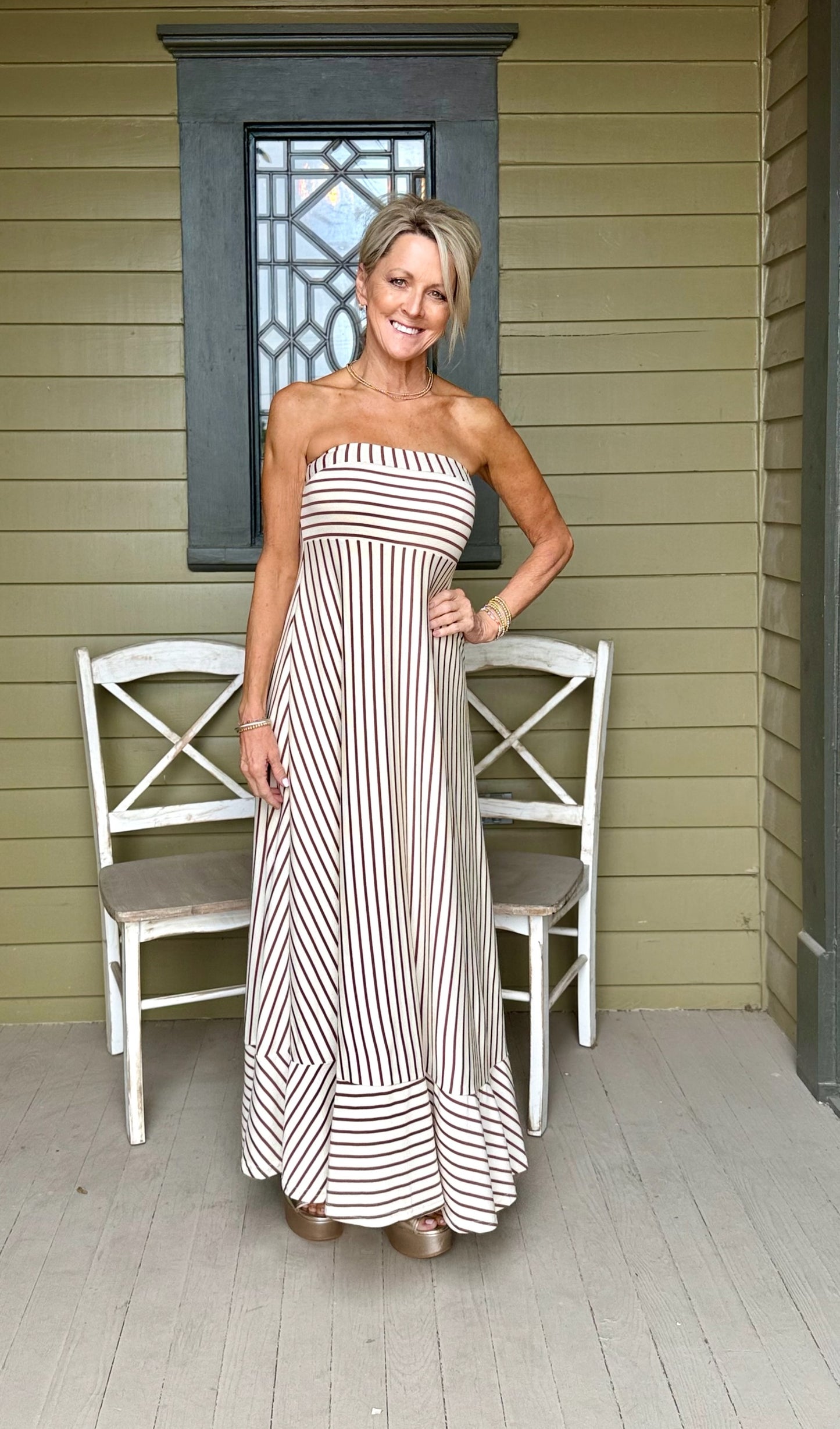 Mocha Stripe Maxi