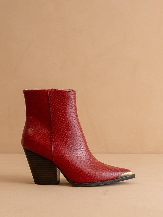 Frankie Red Pointed Toe Bootie