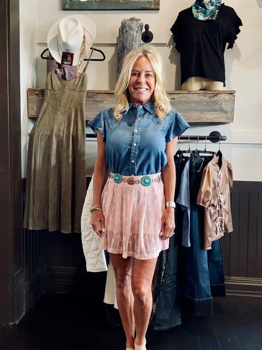 Dainty Denim Top