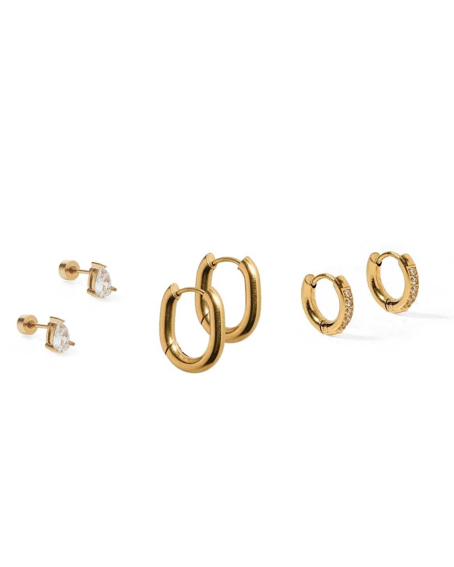 Huggie & Screwback Stud Set - Pasadena