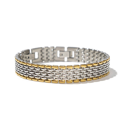 Waterproof Chunky Two-Tone Bracelet