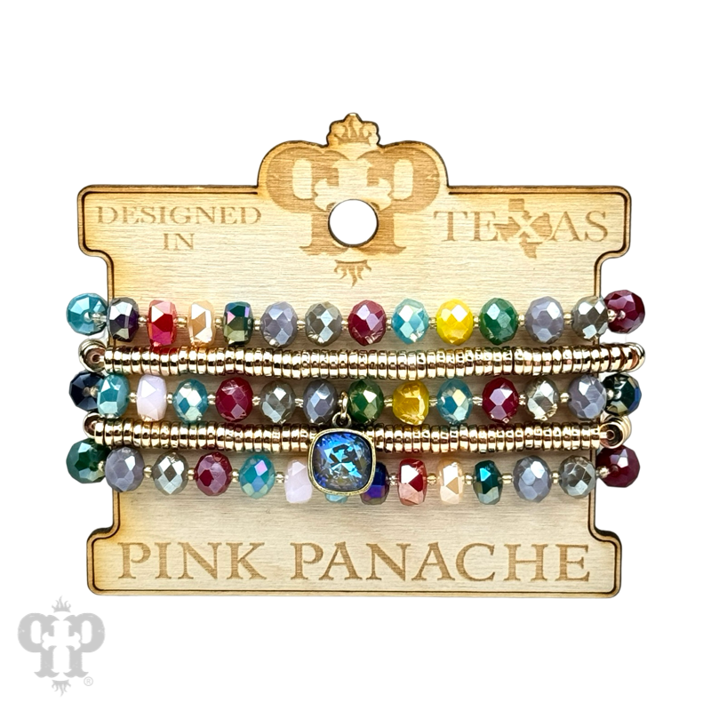 5 Strand & Bead Bracelet & Crystal