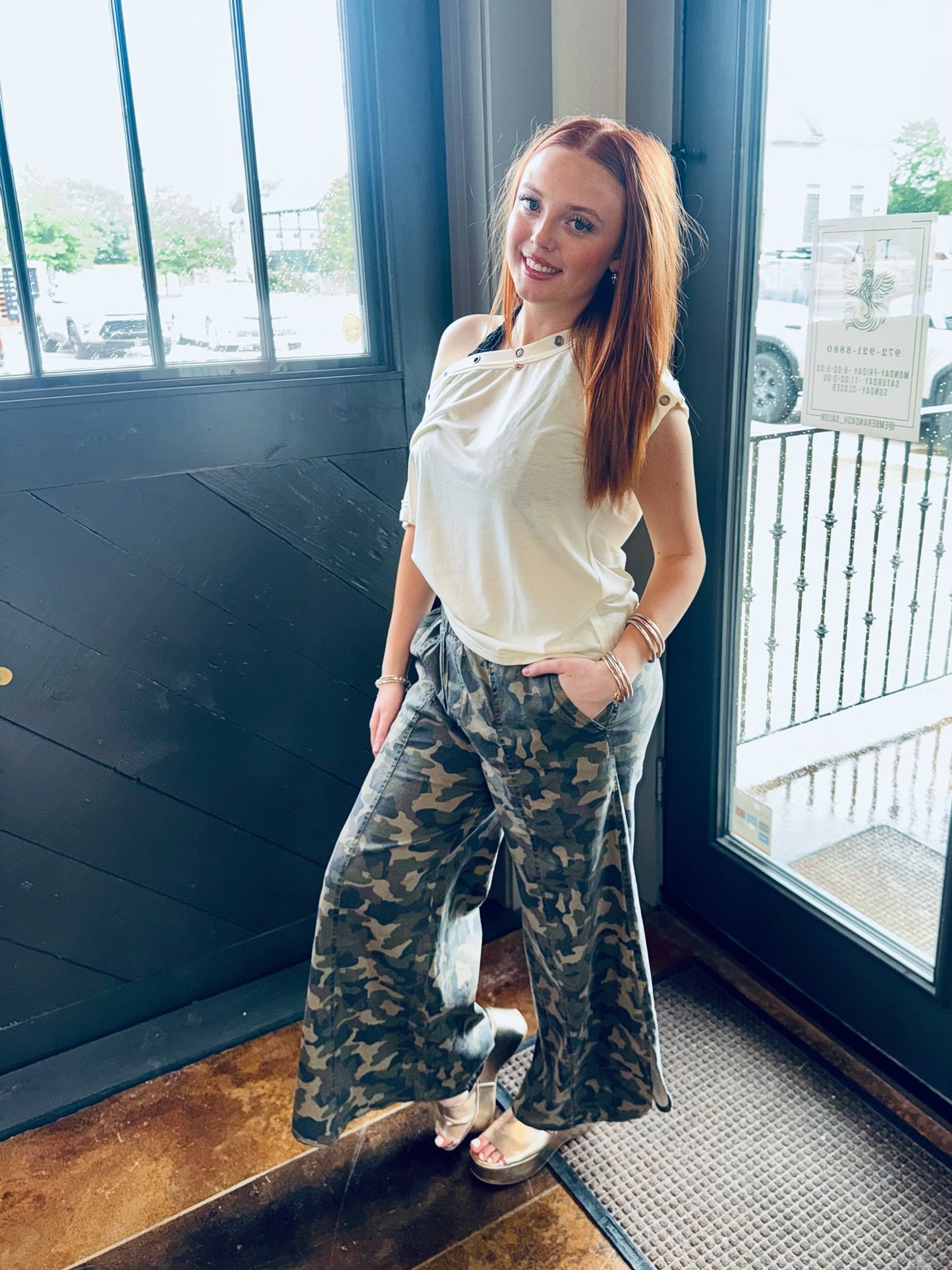 Tulip Camo Relaxed Jean