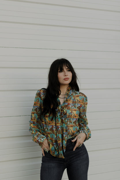 Howdy Hanny Yeehaw Tie Top