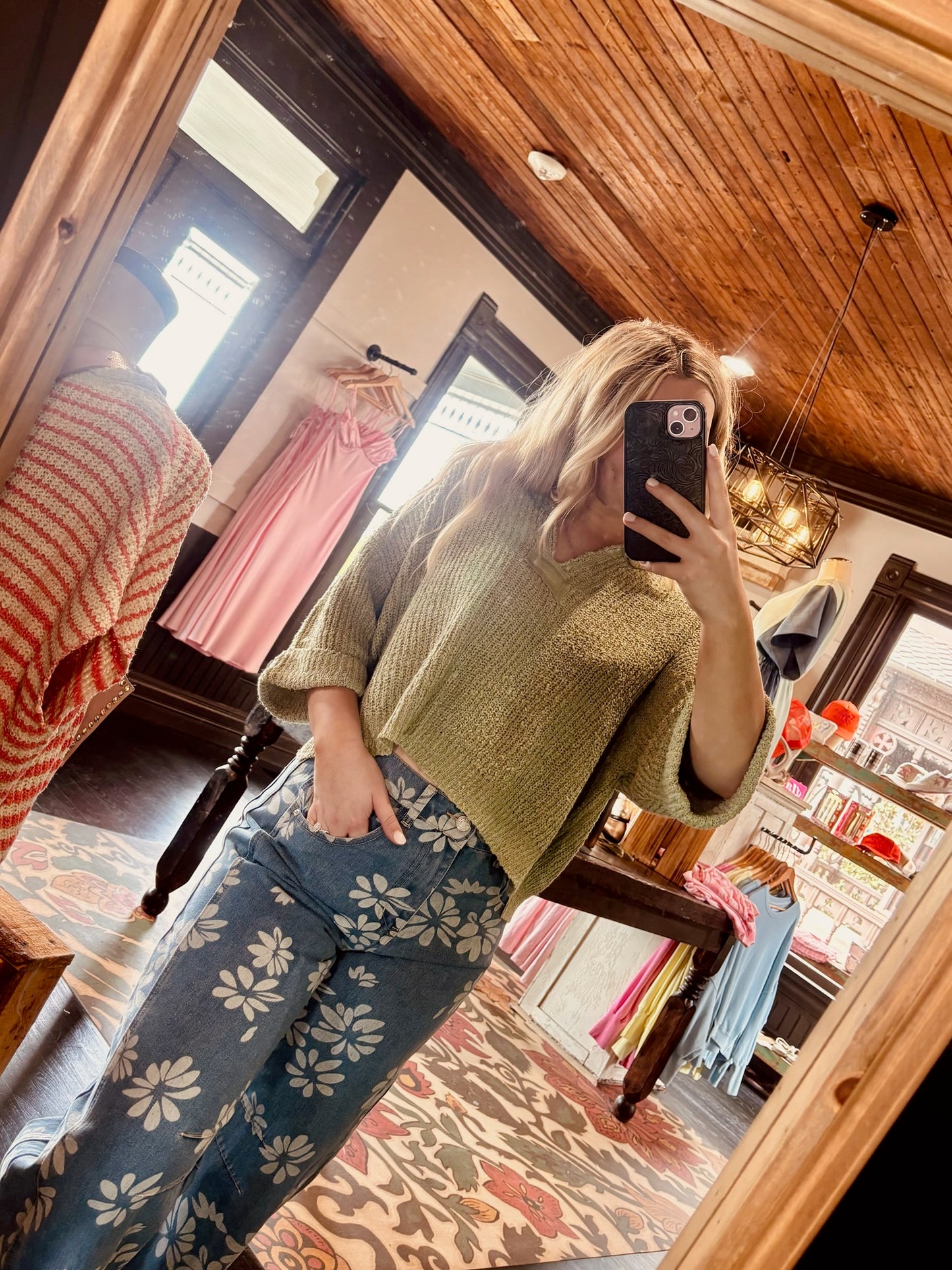 Floral Denim Jeans