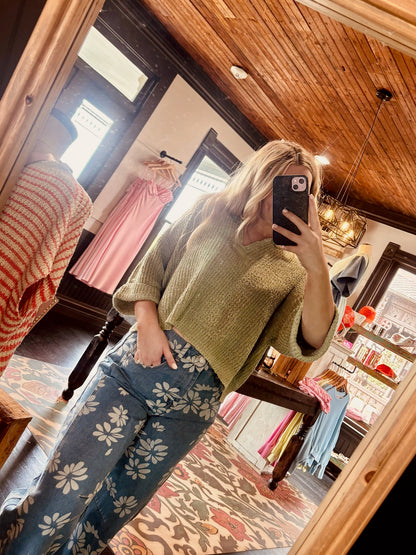 Floral Denim Jeans