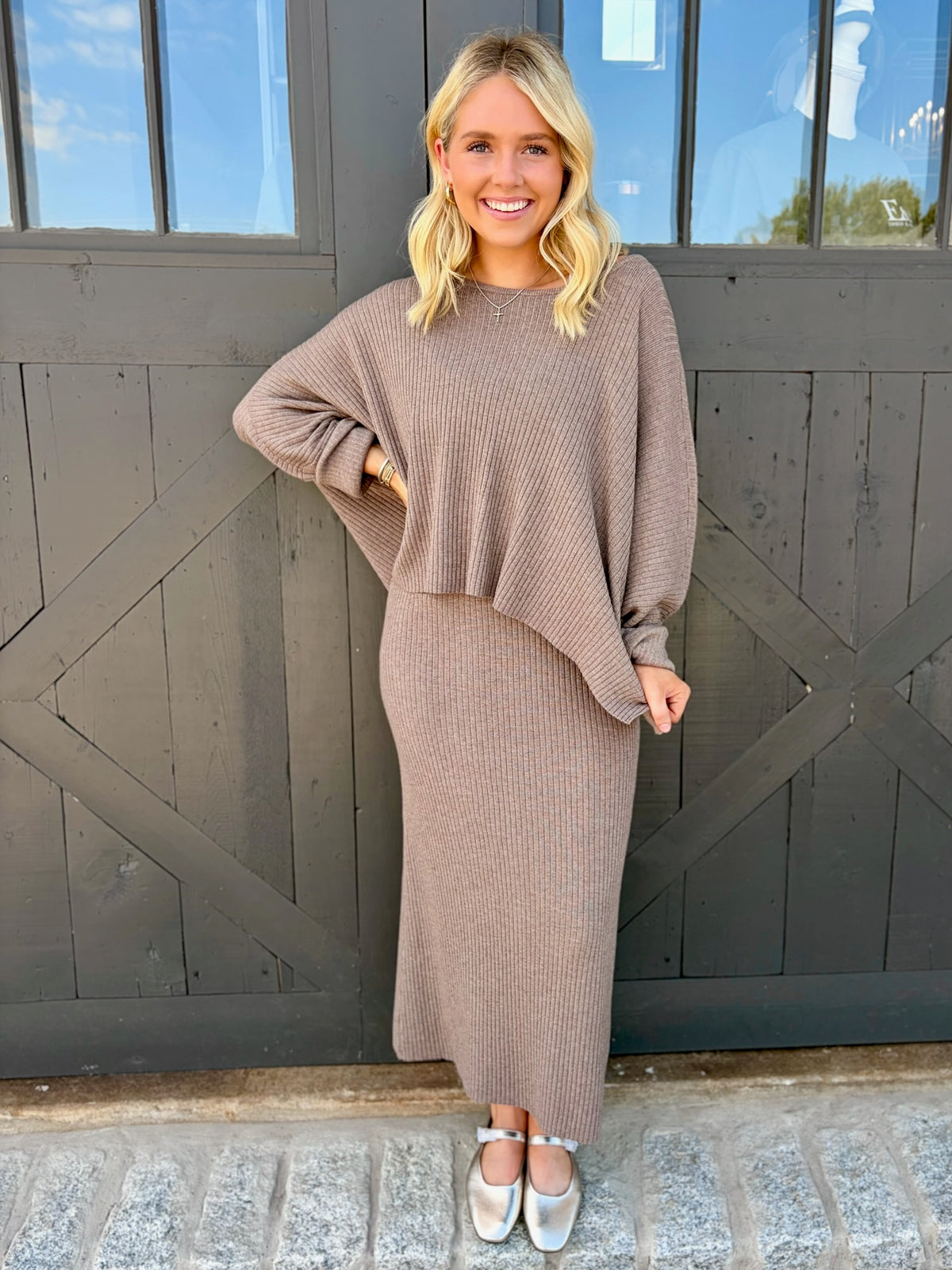 Mocha Sweater Dress Set