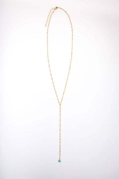 22" 18K Gold Plated Chain Y Necklace