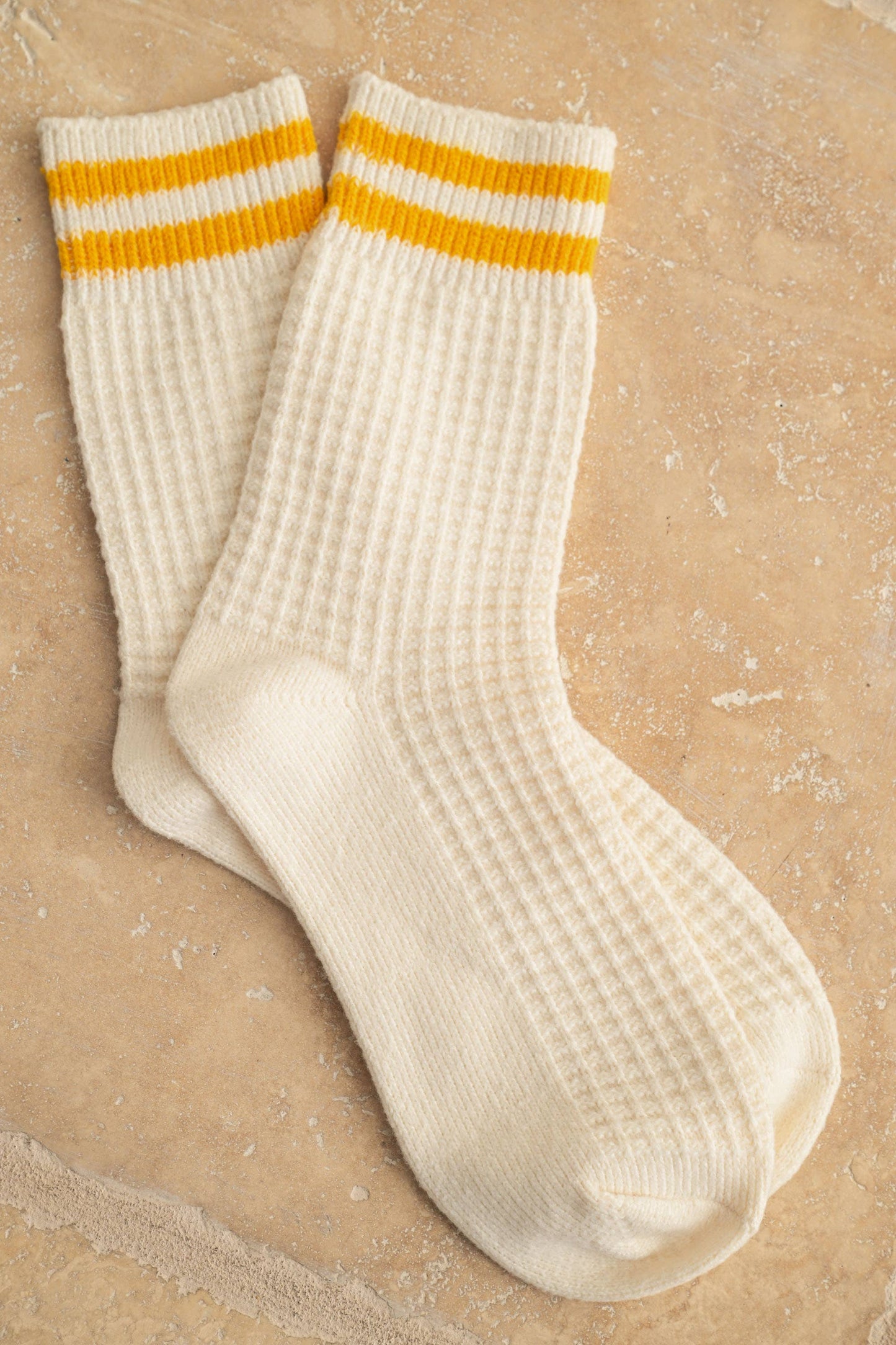WAFFLE STRIPED SOCKS