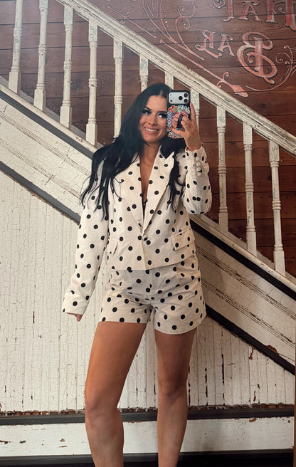 Elly Polka Dot Blazer