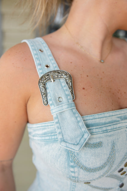 Sky Studded Denim Dress