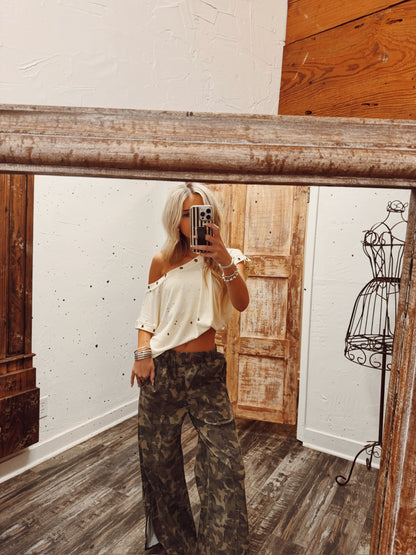Tulip Camo Relaxed Jean