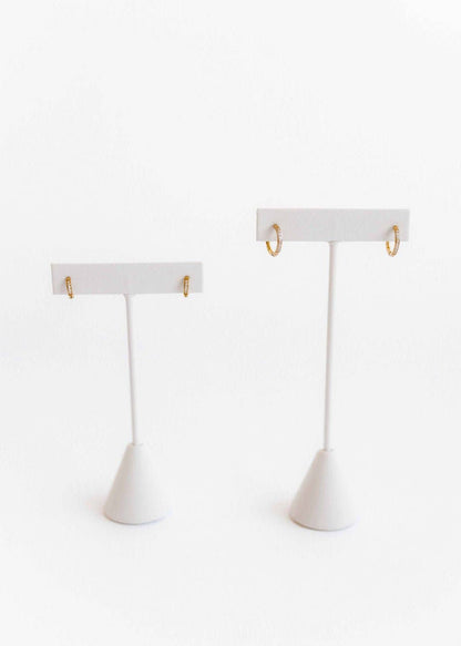 Huggie Earrings - Scarlett Hoop Gold 12mm