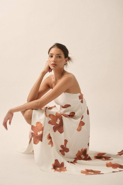 Floral Open Back Maxi Dress